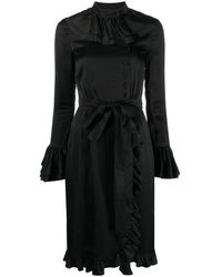 Moschino - Ruffled Wrap Dress - Lyst