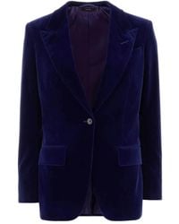 Tom Ford - Blazer aus Samt mit Knopf - Lyst
