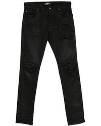 Amiri - Distressed-Effect Coated Jeans - Lyst