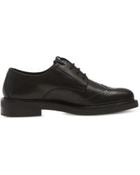 Geox - Serilda Leren Derby Schoenen Met Brogue-Detail - Lyst