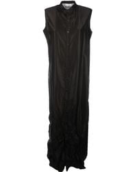 OMBRA MILANO - Sleeveless Button-Fastening Shirt Dress - Lyst