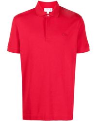 Lacoste - Logo-Patch Cotton Polo Shirt - Lyst