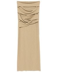 Nanushka - Falda larga con panel drapeado - Lyst