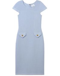 St. John - Geripptes Kleid - Lyst