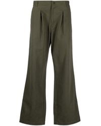 GR10K - Pleat-detailing Cotton Wide-leg Trousers - Lyst