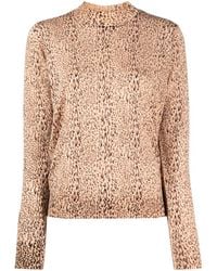 Twinset - Pull En Maille Fine À Motif Léopard - Lyst