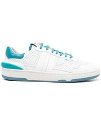 Lanvin - Perforated-panel Leather Sneakers - Lyst