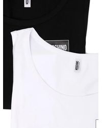 Moschino - Lot De Deux Débardeurs À Logo Imprimé - Lyst