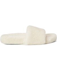 Polo Ralph Lauren - Logo-Embroidered Faux-Fur Slippers - Lyst