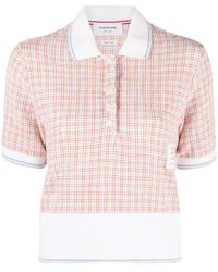 Thom Browne - Short-sleeve Tweed Polo Shirt - Lyst