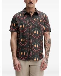 Hurley - Smiley-Print Short-Sleeve Shirt - Lyst