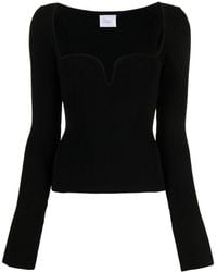 Galvan London - Maia Sweetheart Neck Knitted Top - Lyst