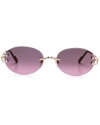 Cartier - Oval-Frame Sunglasses - Lyst