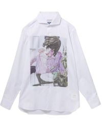 Junya Watanabe - Chemise À Imprimé Graphique - Lyst