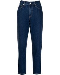 Calvin Klein - High-rise Tapered-leg Jeans - Lyst