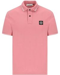 Stone Island - Poloshirt mit Logo-Patch - Lyst