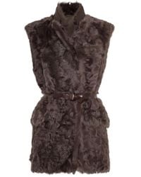 Brunello Cucinelli - Lammy Top Met Ceintuur - Lyst