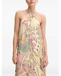 Sandro Ferrone - Robe Longue Fleurie À Dos-Nu - Lyst