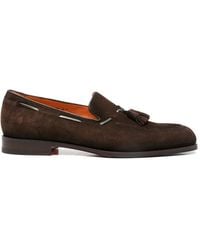 Santoni - Tassel-Detail Leather Loafers - Lyst
