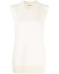 Jil Sander - Cashmere Wool Blend Knit Vest - Lyst