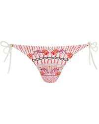 Temperley London - Slip Bikini Pomegranate A Fiori - Lyst