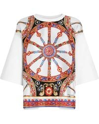 Dolce & Gabbana - Carretto-Print Jersey T-Shirt - Lyst