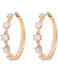 Jade Trau - 18K Rose Eternity Diamond Hoop Earrings - Lyst
