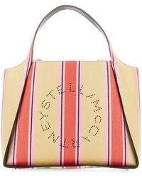 Stella McCartney - Perforated Logo Striped Tote Bag - Lyst