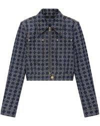 Amiri - Ma Quad Patterned Zip-Up Denim Jacket - Lyst