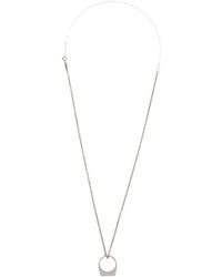 Maison Margiela Silberhalskette mit Décortiqué-Anhänger - Mettallic