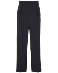 BOSS - Pleated Straight-Leg Trousers - Lyst