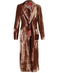 La DoubleJ - Tassel-Detail Velvet Coat - Lyst