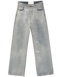 Circus Hotel - Sequin-Embellished Wide-Leg Jeans - Lyst