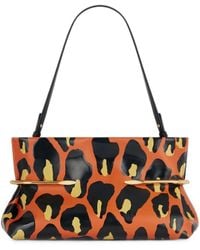 Givenchy - Pinch Soft Clutch Aus Nappaleder Mit Leopardenprint - Lyst