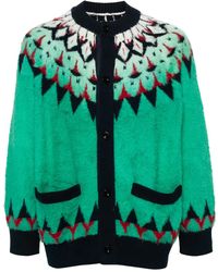 Sacai - Cardigan Mit Jacquardmuster - Lyst