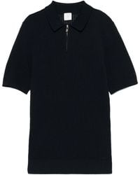 Eleventy - Ribbed-Knit Polo Shirt - Lyst
