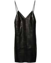 Saint Laurent - Leather Slip Dress - Lyst