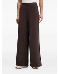 Guess - Pantalon Palazzo À Plaque Logo - Lyst