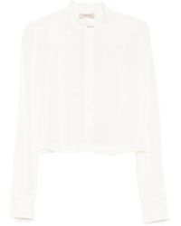Twinset - Blouse Volantée À Manches Longues - Lyst