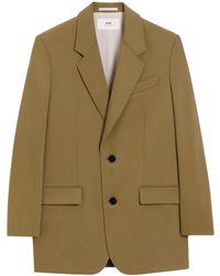Ami Paris - Single-Breasted Wool Jacket - Lyst