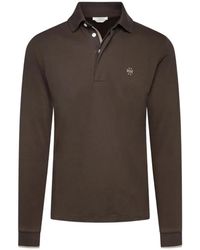 Jacob Cohen - Long-Sleeve Logo-Embroidered Polo Shirt - Lyst