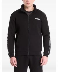 Guess - Logo-Tape Zip-Up Sweatshirt - Lyst