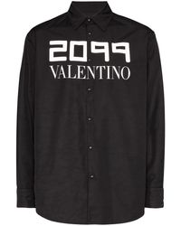 Valentino Garavani - 2099 Logo Print Shirt Jacket - Lyst
