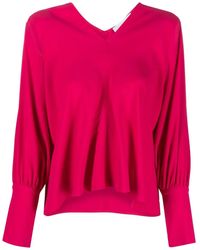 Erika Cavallini Semi Couture - Bluse Mit V-Ausschnitt - Lyst