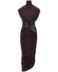 ANDAMANE - High-Neck Ruched Maxi Dress - Lyst