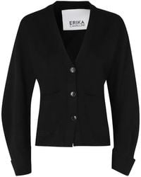 Erika Cavallini Semi Couture - Pietro V-Neck Patch-Pocket Cardigan - Lyst