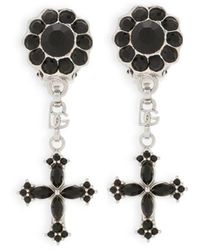 Dolce & Gabbana - Orecchini pendenti con croci - Lyst