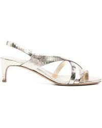 Roberto Del Carlo - 55Mm Snakeskin-Effect Sandals - Lyst