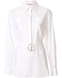 Stella McCartney Chemise ceinturée - Blanc
