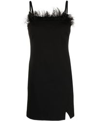 Twinset - Feather-Trim Fitted Minidress - Lyst